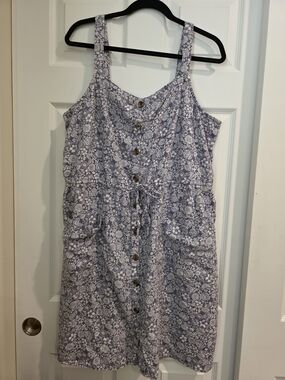 Sonoma Floral Button-Front Sundress in Lavender